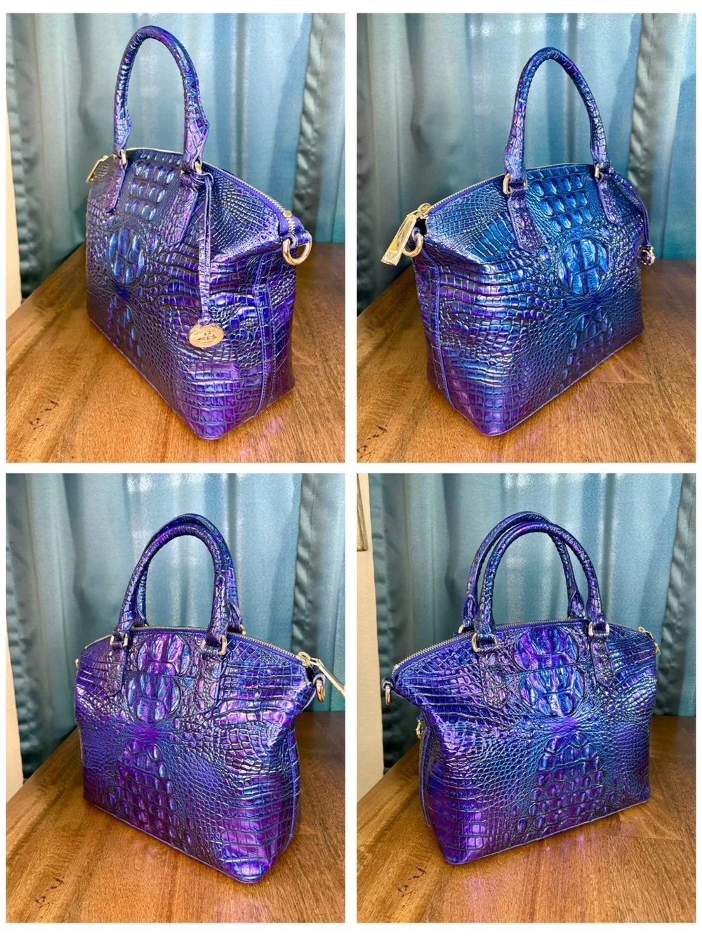 Brahmin GUC Md Duxbury - Neptune - Iridescent Blue & Purple - HTF, RARE - Picture 5 of 16